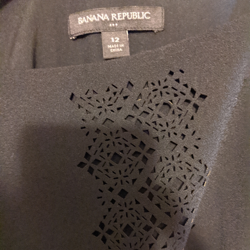 Black Eyelet Banana Dress